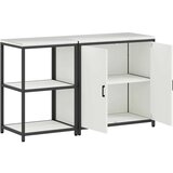 vidaXL Kuhinjski set za shranjevanje 2 pcs Bela 150 x 50 x 92 cm | Shoptok.si
