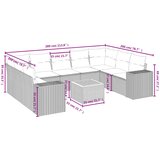  10-dijelni set vrtnih sofa s jastucima bež od poliratana 83 x 62 x 69 cm | shoptok.hr