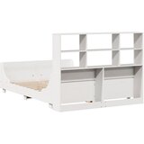  Krevet s regalom za knjige bez madraca bijeli 140x190cm od drva | shoptok.hr