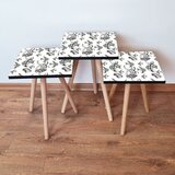 Hanah home 3Shp400 - White WhiteBlackBlueYellow Nesting Table (3 Pieces) | ePonuda.com