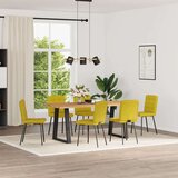  Jedilni stoli 6 kosov rumen žamet, (21822149) | Shoptok.si