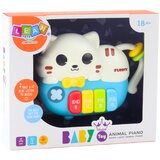 Mini Piano for Toddlers Kitten Blue Lights Sounds | shoptok.hr