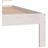  Okvir za krevet bijeli masivno drvo 75x190cm 2FT6 jednokrevetni | shoptok.hr