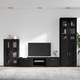  Set TV komoda FLORIN 3 kom. Crna Konstruirano drvo | shoptok.hr