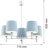  Argon 2076 - Luster na šipci BOLZANO 5xE27/15W/230V plava | Eponuda.com