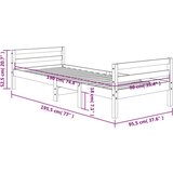  Okvir kreveta voštano smeđi 90 x 190 cm od masivne borovine | shoptok.hr