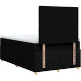  Krevet box spring s madracem crni 120 x 190 cm od tkanine Slike