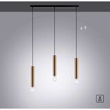 LEUCHTEN DIREKT 15618-60 - Luster na sajli BRUNA 3xE27/60W/230V mesing | Eponuda.com