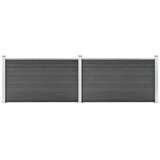  Set panela za ogradu WPC 353 x 105 cm crni | shoptok.hr