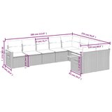 vidaXL 9-dijelni set vrtnih sofa s jastucima crni od poliratana | shoptok.hr