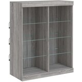 vidaXL Komoda z LED lučkami siva sonoma 81x37x100 cm | Shoptok.si