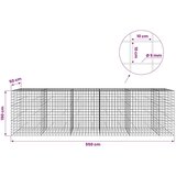  Gabion s žicom debljine 5 mm i mrežom 10x10 cm 550x50x150 cm - 50 cm 150 cm 550 cm | shoptok.hr