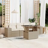 vidaXL 5-dijelni vrtni set sofa s jastucima bež od poliratana | shoptok.hr