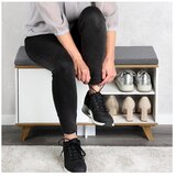 Kesper KSP15942 CIPELARNIK SA JASTUKOM ZA SEDENJE BELI 77 x 48 x 30 CM | Eponuda.com