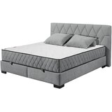MID.YOU POSTELJA Z VZMETNICO 180 cm x 200 cm , tekstil, leseni material antracit | Shoptok.si