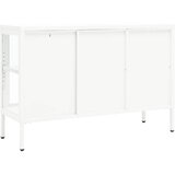  Komoda bijela 105 x 35 x 70 cm od čelika i stakla | shoptok.hr