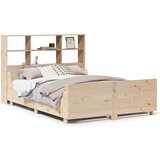 vidaXL Krevet s regalom za knjige bez madraca 140x190 cm masivno drvo | shoptok.hr