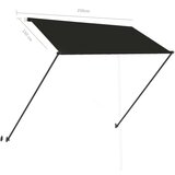  Zložljiva tenda z LED lučmi 250x150 cm antracitna, (20610338) | Shoptok.si