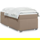 vidaXL Krevet s oprugama i madrac cappuccino 100x200cm od umjetne kože | shoptok.hr