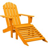 Maison Chic Vrtni Stoli - Stol za vrt Adirondack z naslonjalom za noge les jelke oranžen JS601, (21878359) | Shoptok.si