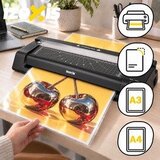 Izoxis 28093 laminator A3 3 v 1 z rezačem, zaobljivačem kotov in 110 folij Slike