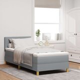 vidaXL Krevet s dušekom svjetlosive boje 90x200 cm od tkanine | shoptok.hr