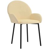 vidaXL Jedilni stoli 2 kosa krem žamet | Shoptok.si
