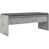  Klupa za hodnik s jastukom Betonski sivi 103 x 38 x 40 cm | Eponuda.com
