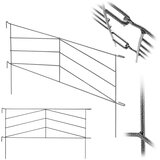 KADAX Kovinska vrtna ograja Palisadna obroba Varjena ograja Višina 100 cm, (5000358142) | Shoptok.si