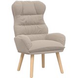 vidaXL Relaxing Chair Svijetlosiva Curly Wool-like Tkanina | shoptok.hr