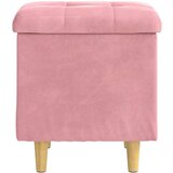  Otoman za pohranu s jastukom Ružičasta 40 x 40 x 45 cm Baršun - Ružičasta 40 cm Baršun | shoptok.hr