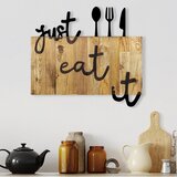 Wallity Dekorativni drveni zidni ukras Just Eat It