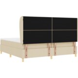  Krem Box Spring Postelja s Blazino 200x200 cm Tkanina, (22051183) | Shoptok.si