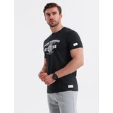 Ombre Men's college print cotton t-shirt - black | Eponuda.ba