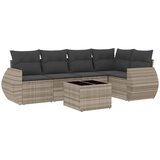  6-dijelni set vrtnih sofa od poliratana s jastucima svjetlosivi | shoptok.hr
