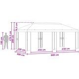  Vrtna Ljetnikovac 6 x 3 m Narančasta Poliester i čelik 190 | shoptok.hr