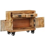  The Living Store Komoda 80x30x65 cm trden robusten mangov les - Komoda, (21498587) | Shoptok.si
