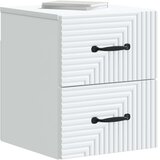  Stenski nočni omarici s predalom 2 pcs Bela 34,5 x 33 x 40 cm, (5000209600) | Shoptok.si