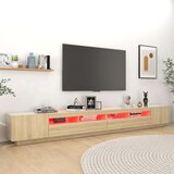 vidaXL TV omarica z LED lučkami sonoma hrast 300x35x40 cm | Shoptok.si