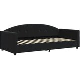  Dnevni krevet s madracem crni 90 x 200 cm baršunasti | shoptok.hr
