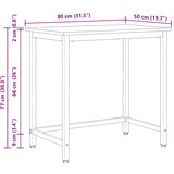  Stol Prirodna 80 x 50 x 77 cm Inženjerska drva i čelik | shoptok.hr