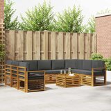  Set vanjskih sofa 10 kom. Prirodna i antracit | shoptok.hr
