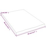 Zidna polica 40 x 60 x 2 cm od neobrađene masivne hrastovine | shoptok.hr
