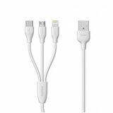 Mobiline usb kabel 3v1 beli za lighting_ micro usb_ type-c | Shoptok.si