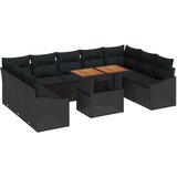  Set od 10 vrtnih kauča s jastučićima crni poli ratan | shoptok.hr