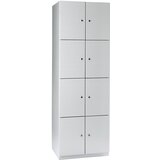 Wolf Omara s predelki, 8 predelkov, VxŠxG 1800 x 600 x 500 mm, vrata svetlo siva | Shoptok.si