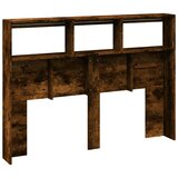 Ormarić za uzglavlje LED boja dimljenog hrasta 140x17x102 cm | shoptok.hr