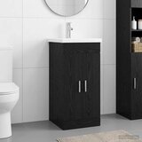  Kupaonski umivaonik s sudoperom Crni hrast 42 x 40 x 84,5 cm Cijene