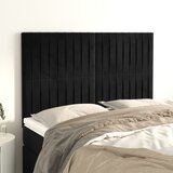  Uzglavlje Crno 144x5x118/128 cm Baršunasto | shoptok.hr