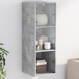 vidaXL Zidni ormarić sa staklenim vratima boja betona 35 x 37 x 100 cm | shoptok.hr